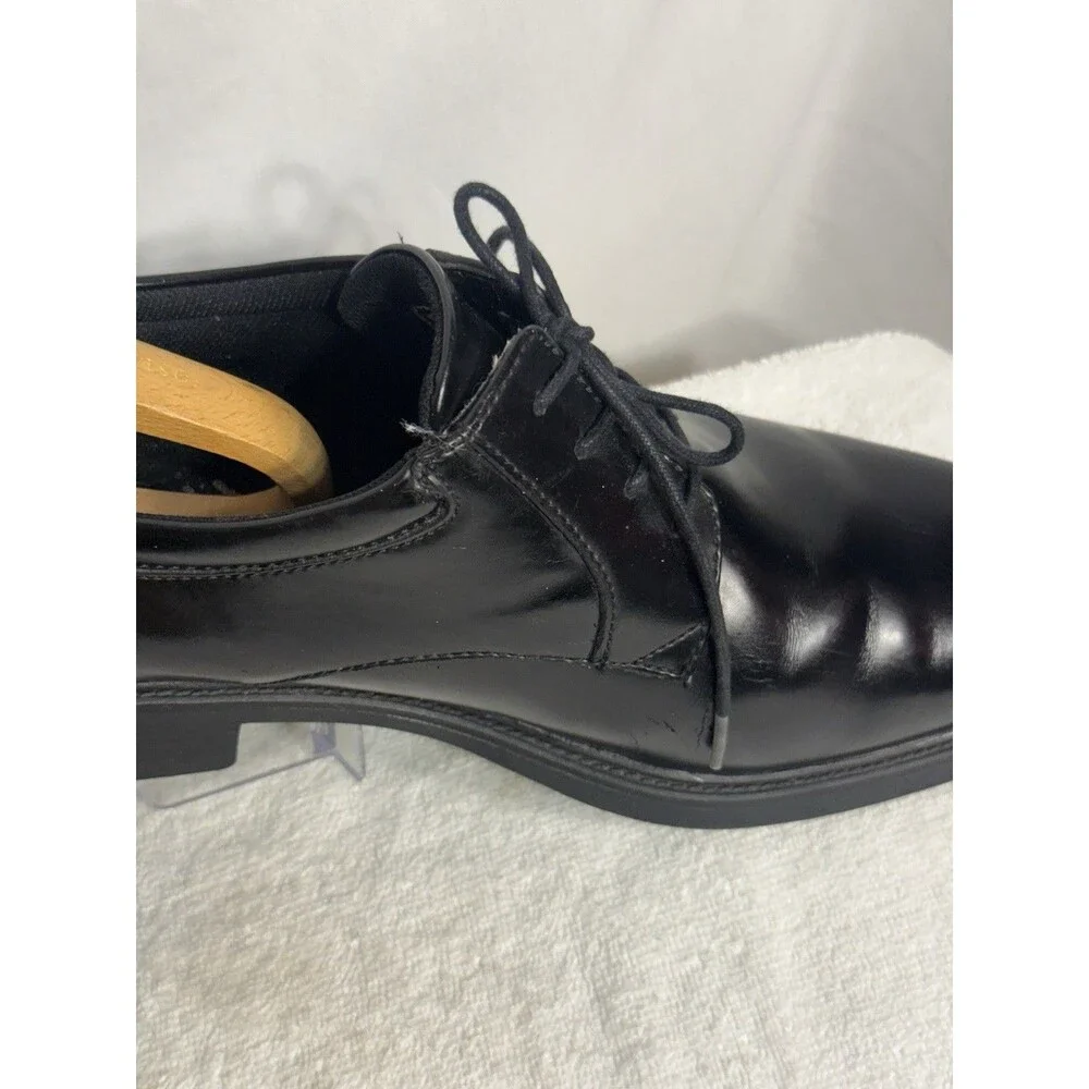 Nunn Bush Mens Black Leather Dress Shoes Comfort Gel Size 12M Oxfords #8351457
